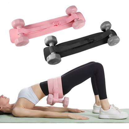 Dumbbell & Barbell Weight-Bearing Hip Bridge Auxiliary Strap