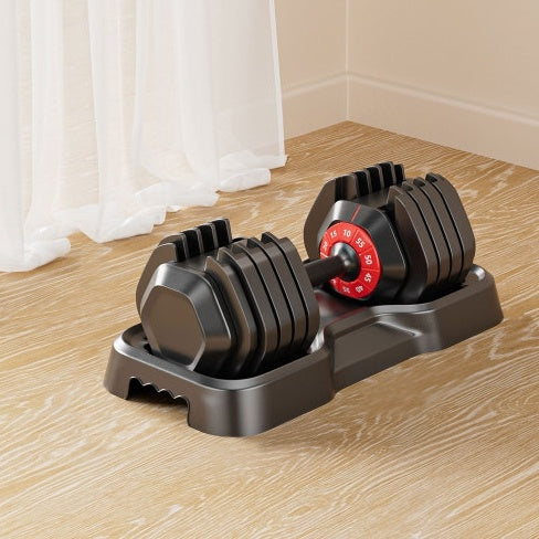 Adjustable 10-in-1 Dumbbell Set – 55 LB for Home Gym