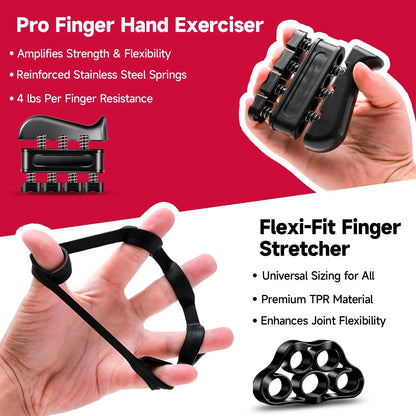 Adjustable Grip Strength Trainer with Finger Exerciser