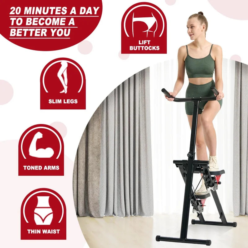 Foldable Vertical Climber Full-Body Home Workout Machine