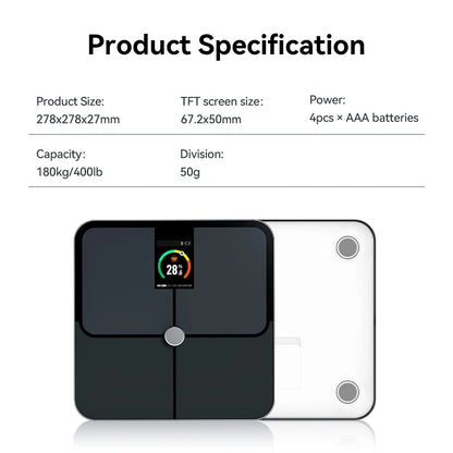 Smart Digital Body Fat Scale with TFT Color Screen