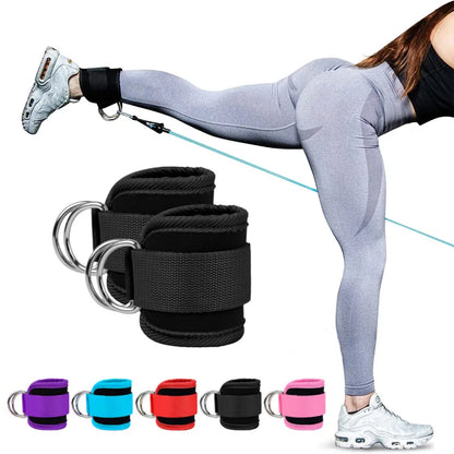 Adjustable Resistance Bands with Ankle Straps for Strength Training