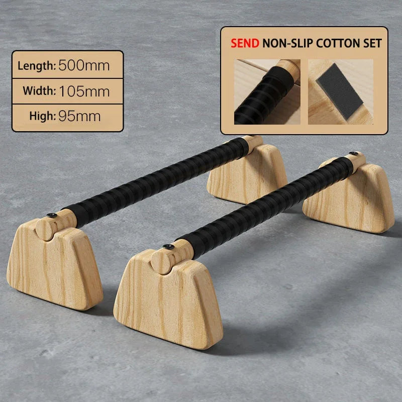 Wooden Push-Up and Parallettes Bars