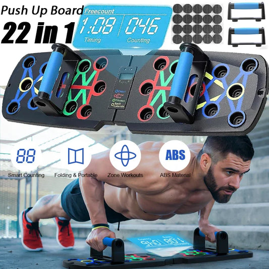 Foldable Push-Up Board with Automatic Count for Strength Training