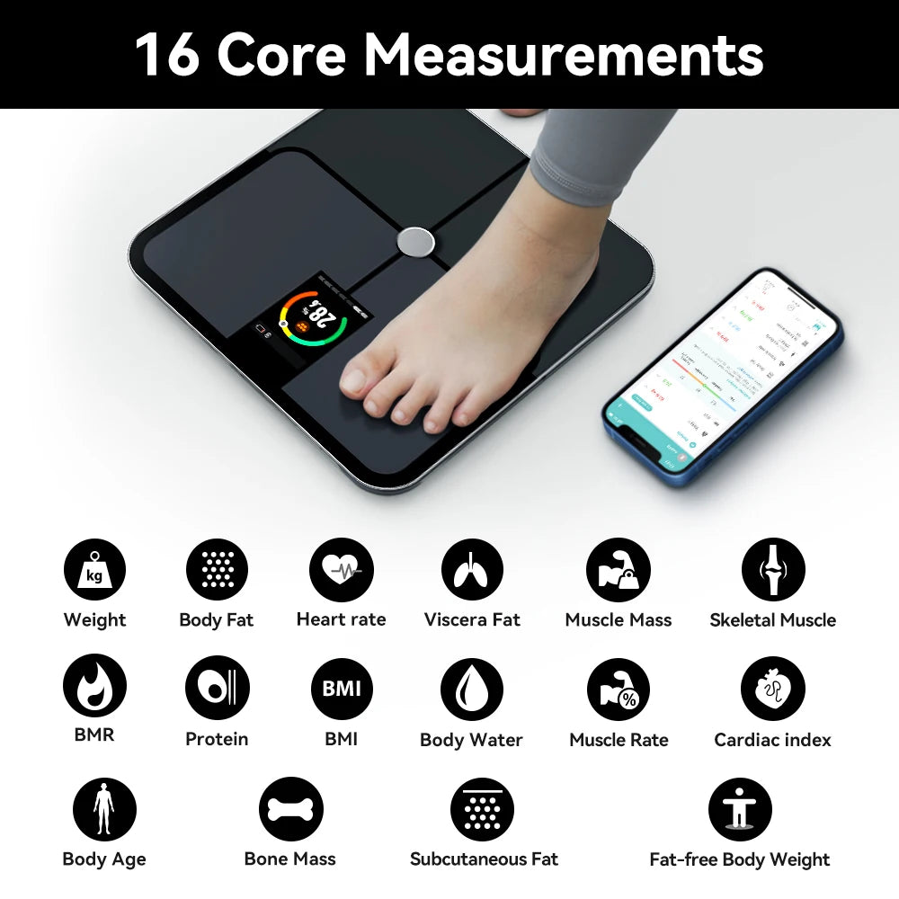 Smart Digital Body Fat Scale with TFT Color Screen