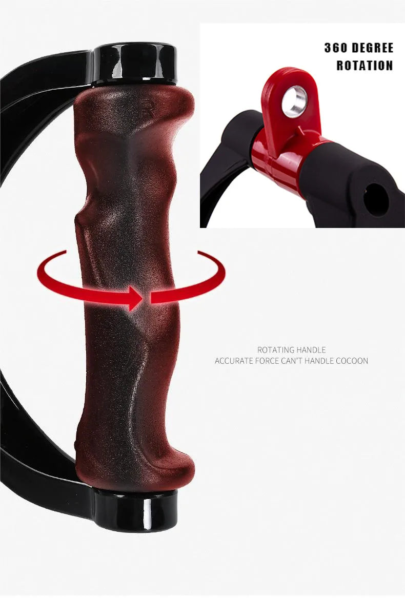 Ergonomic V-Shaped Rotating Row Handle for Full-Body Workouts