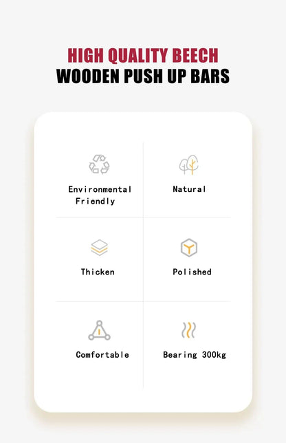 Wooden Push-Up and Parallettes Bars