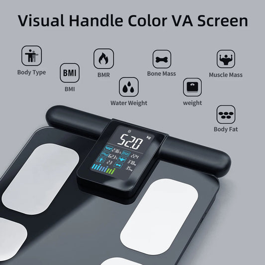8-Electrode Precision Scale: Weight & Body Composition Analyzer