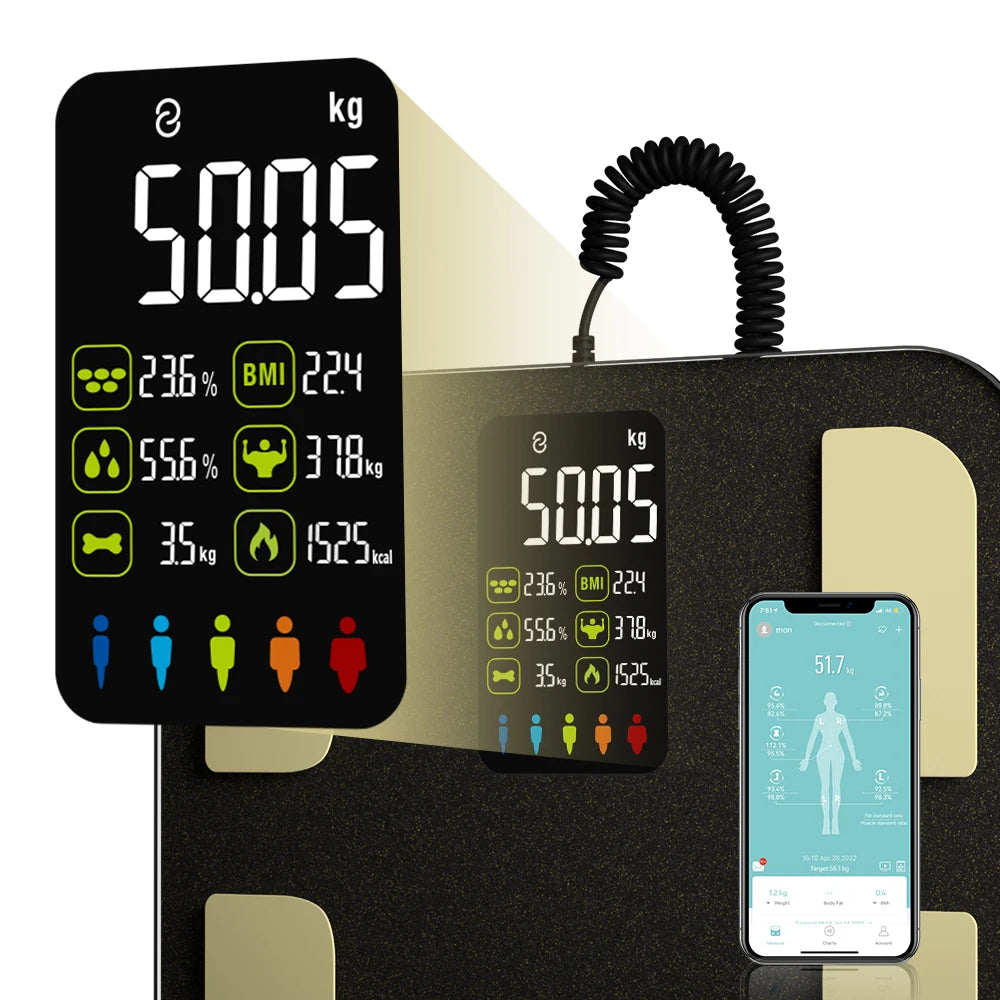 Smart 8-Electrode Body Composition Scale for Comprehensive Health Tracking