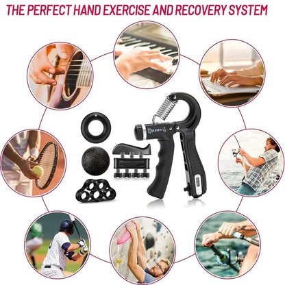 Adjustable Grip Strength Trainer with Finger Exerciser