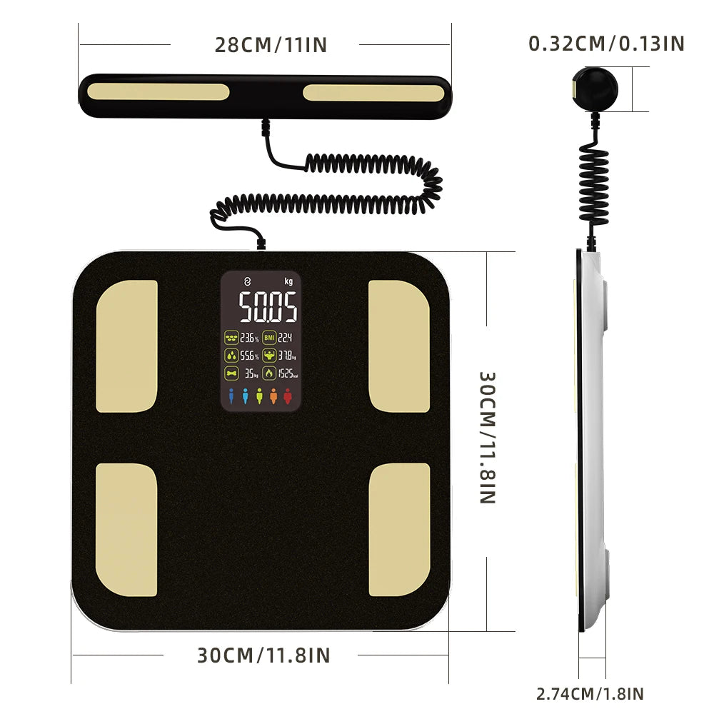 Smart 8-Electrode Body Composition Scale for Comprehensive Health Tracking