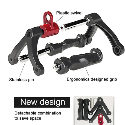 Ergonomic V-Shaped Rotating Row Handle for Full-Body Workouts