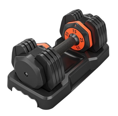 Adjustable 10-in-1 Dumbbell Set – 55 LB for Home Gym